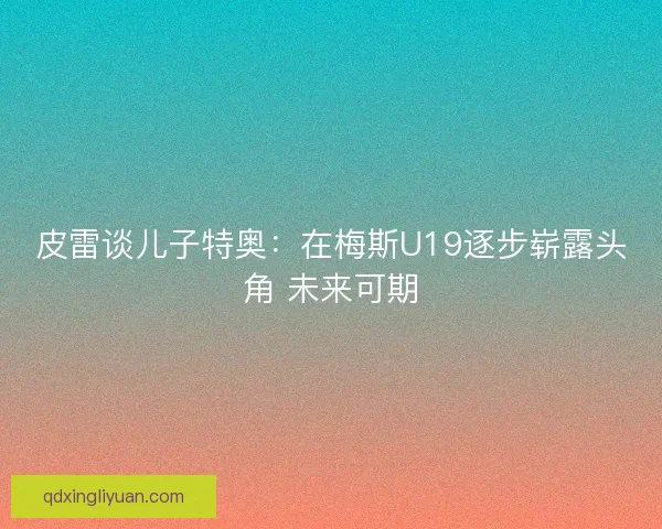 皮雷谈儿子特奥:在梅斯U19逐步崭露头角 未来可期 皮雷谈儿子特奥:在梅斯U19逐步崭露头角 未来可期
